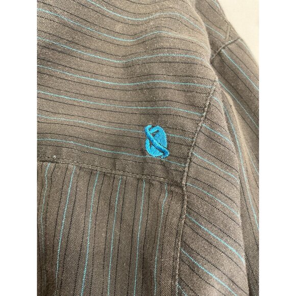 LOST Enterprises Mens Long Sleeve Striped Button Down Shirt Surf Size XL - Picture 10 of 10